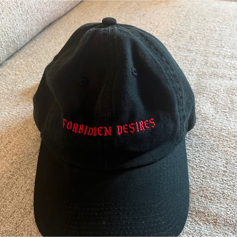 Nasaseasons Black "Forbidden Desires " Canvas Cotton Cap